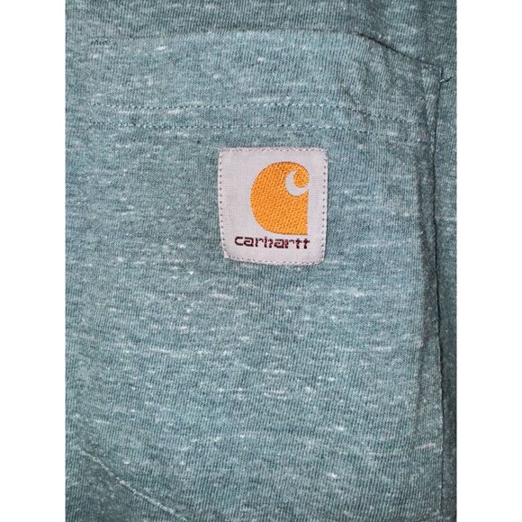 Carhartt Loose Fit 2XL Tall Mens Heathered Green Short Sleeve Pocket T-Shirt - Picture 5 of 7